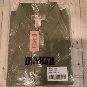 Duluth Trading Olive Button-Up Shirt